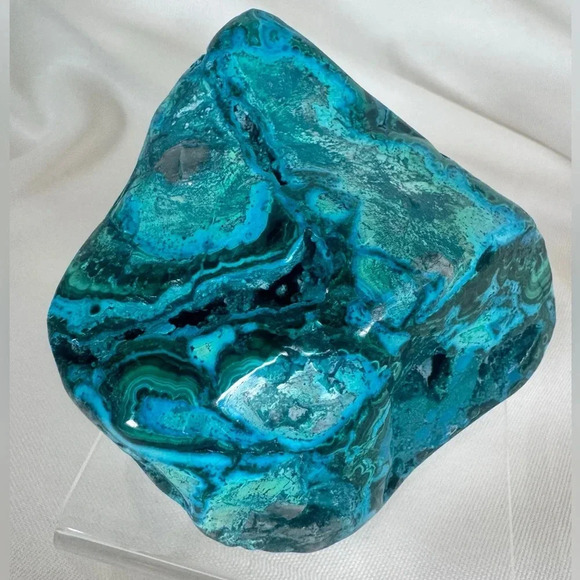 Chrysocolla & Malachite Polished Raw - Picture 2 of 6